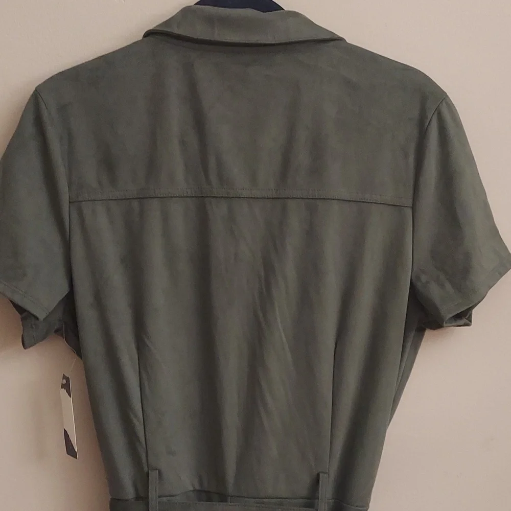 NEW NO BOUNDARIES Junior Khaki Green Utility Romper XXL - Picture 11 of 13